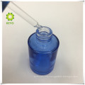 Packing beard oil empty mockup cosmetic serum bottle blue essential oil glass bottle with dropper cap